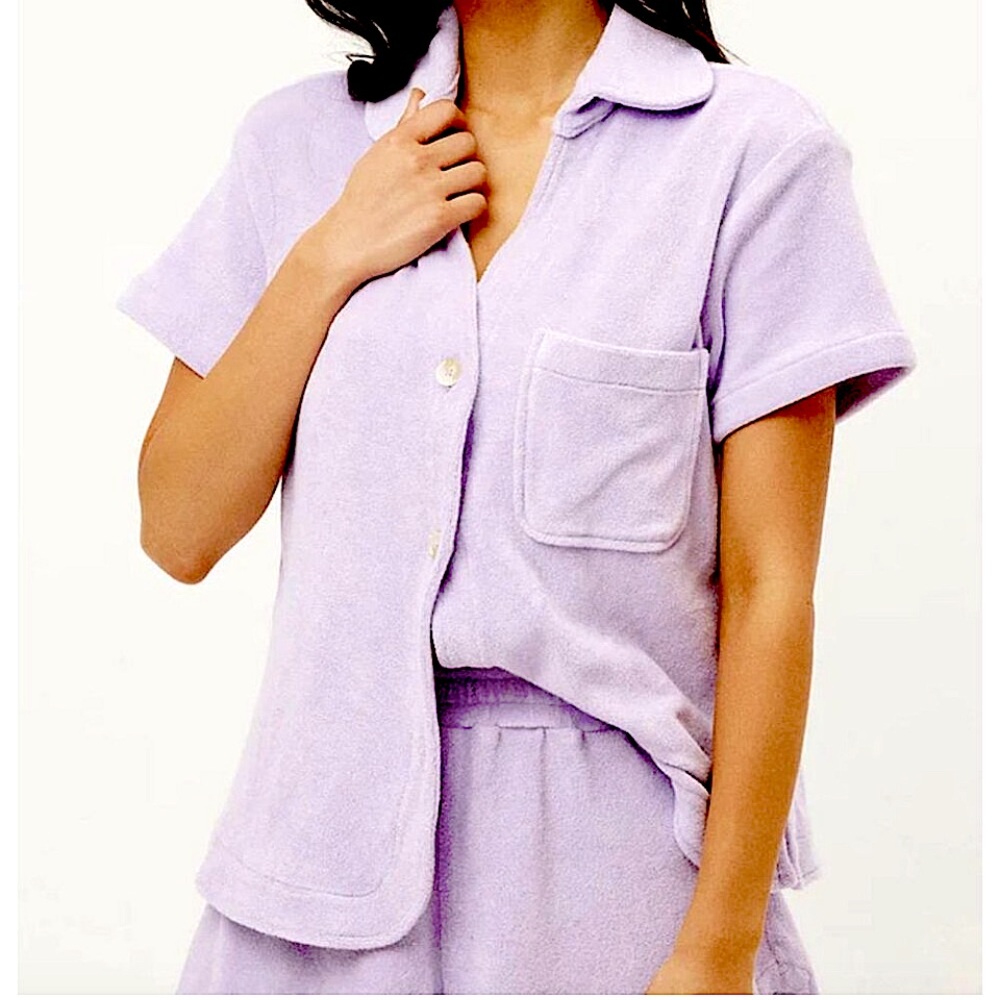 Frankie’s Bikini’s COCO TERRY button down top
